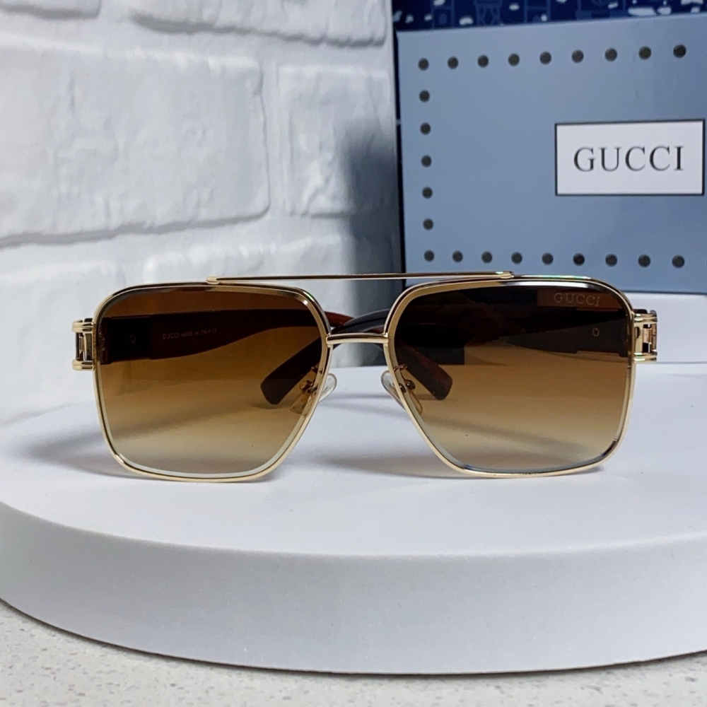 Gucci Brown Square Sunglasses - Picture 7 of 9